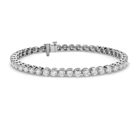 14KT White Lab-Grown Diamond Round Brilliant Bracelet