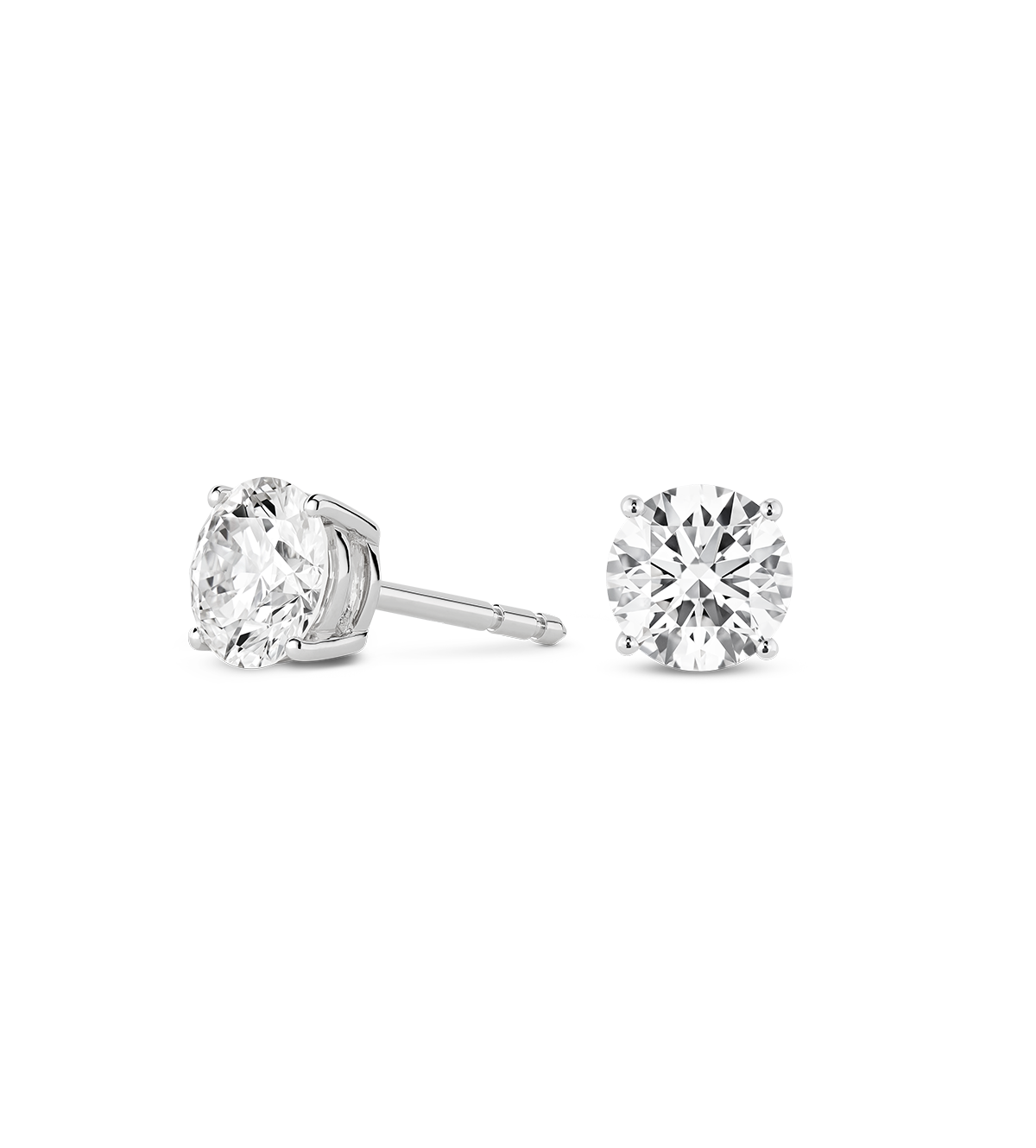 Finest Lab-Grown Diamond 2ct. tw. Round Brilliant Solitaire Studs - Image 3