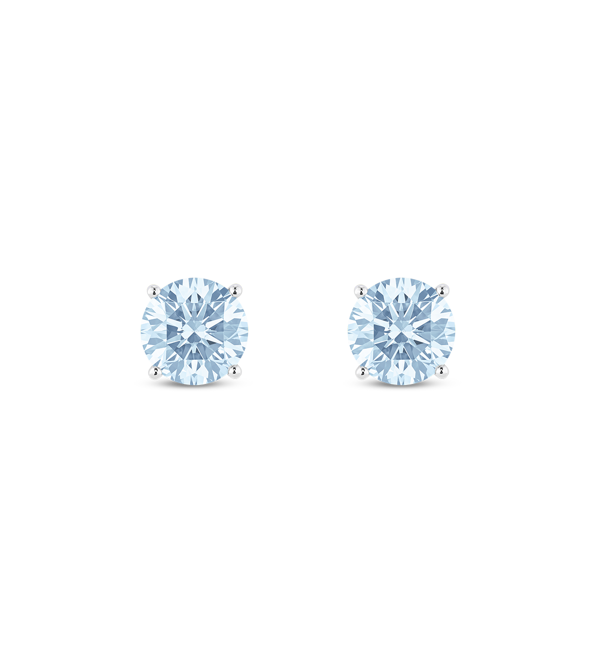 Finest Lab-Grown Diamond 2ct. tw. Round Brilliant Solitaire Studs