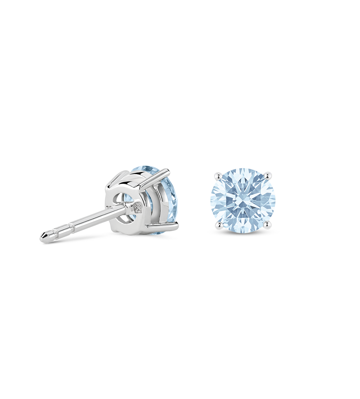 Finest Lab-Grown Diamond 2ct. tw. Round Brilliant Solitaire Studs - Image 2