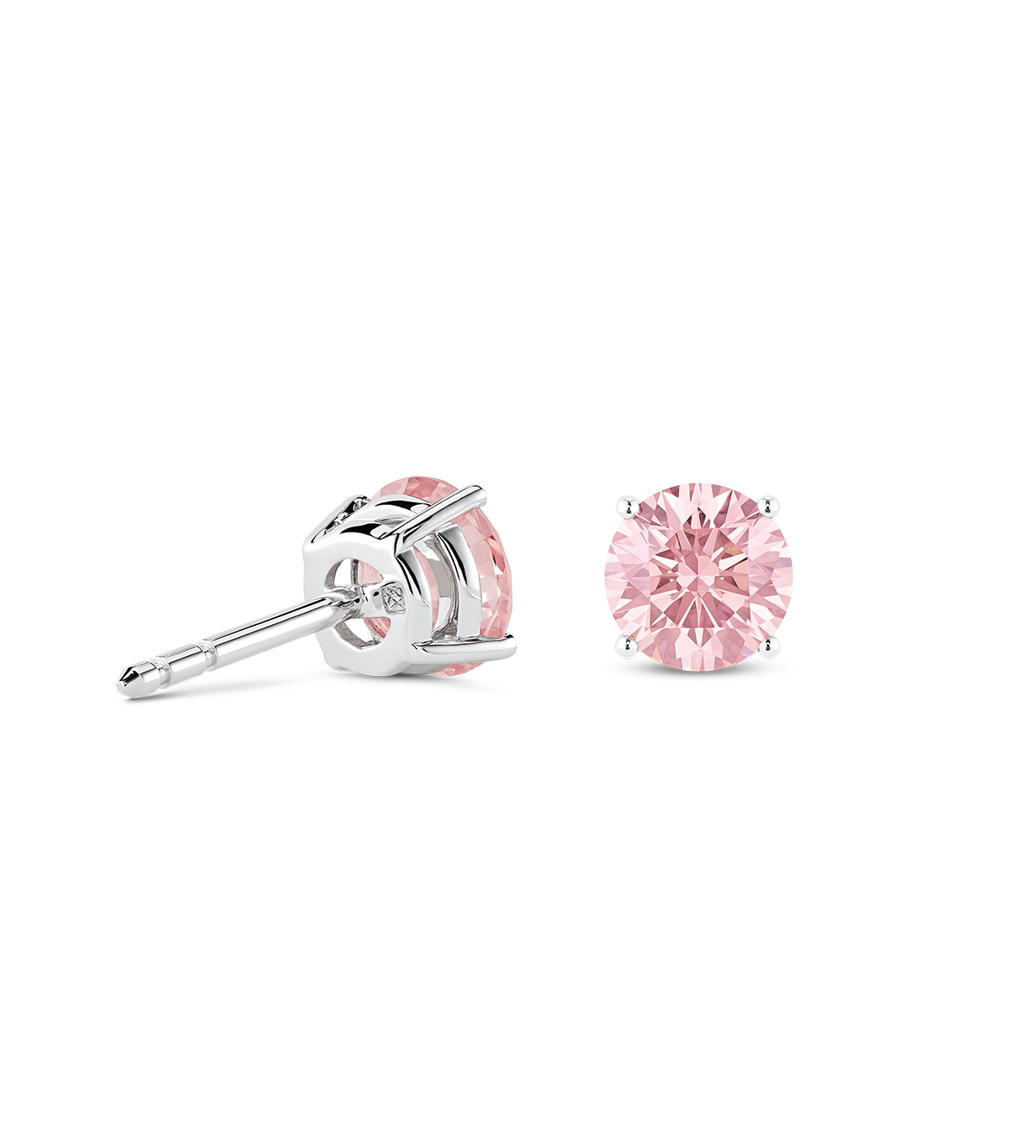 Finest Lab-Grown Diamond 2ct. tw. Round Brilliant Solitaire Studs - Image 2