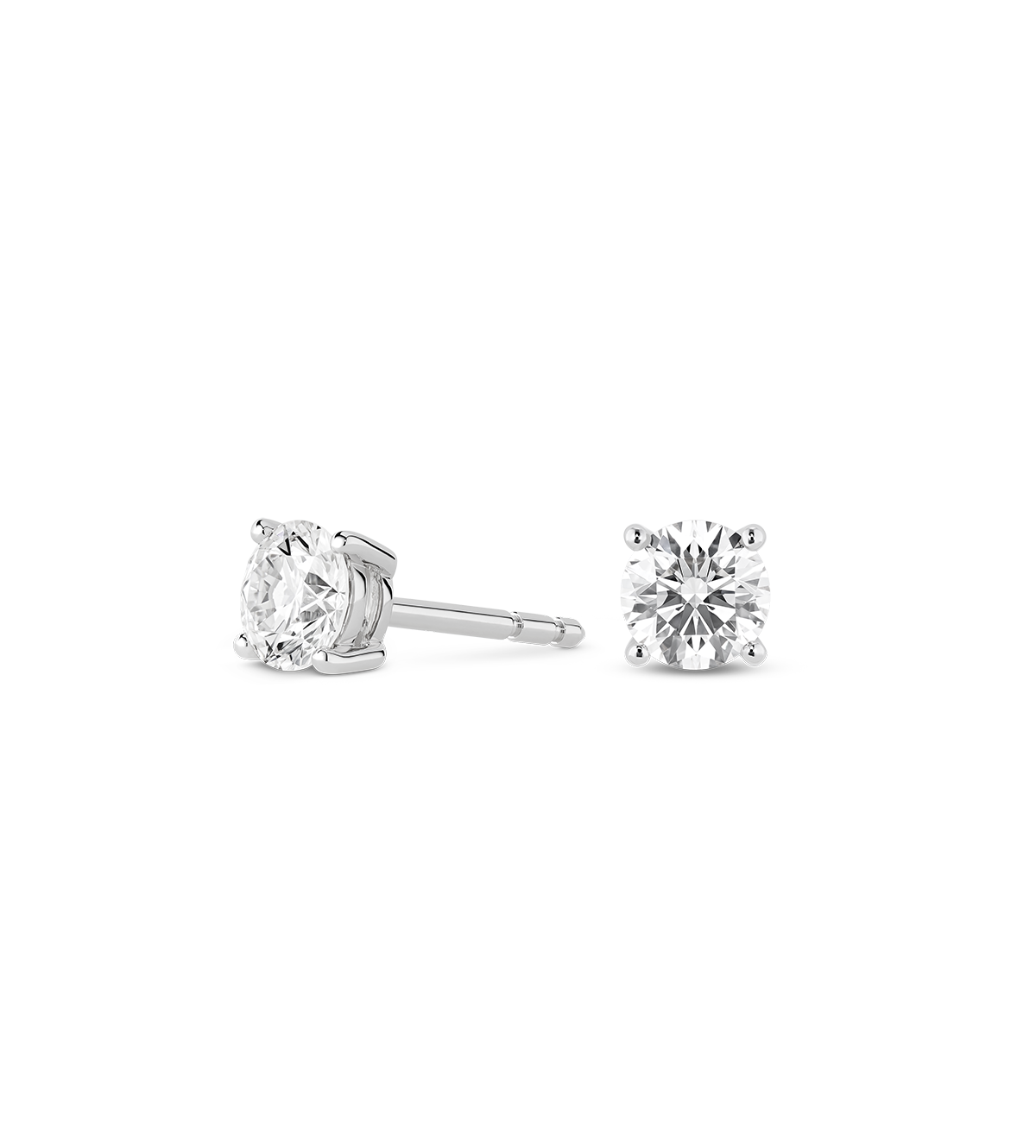 Finest Lab-Grown Diamond 1ct. tw. Round Brilliant Solitaire Studs - Image 2