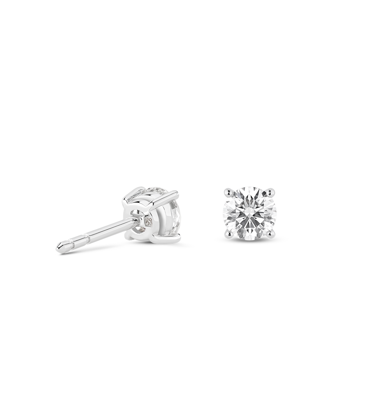 Finest Lab-Grown Diamond 1ct. tw. Round Brilliant Solitaire Studs - Image 3