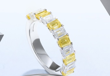 Finest Lab-Grown Ring with Emerald Brilliant Diamond