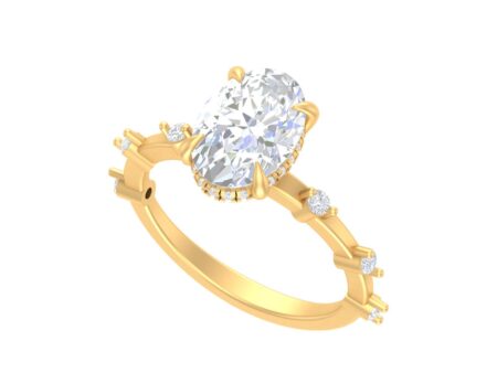 Oval Solitaire with Round Ring